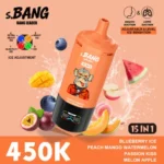 Bang Leader 450K Puffs Blueberry Ice Peach Mango Watermelon Passion Kiss Melon Apple Flavor Combo