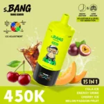 Bang Leader 450K Puffs Cola Ice Energy Drink Cherry Ice Melon Passion Fruit Flavor Combo