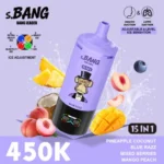 Bang Leader 450K Puffs Pineapple Coconut Blue Razz Mixed Berries Mango Peach Flavor Combo
