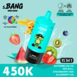 Bang Leader 450K Puffs Watermelon Ice Red Bull Strawberry Kiwi Blueberry Ice Flavor Combo