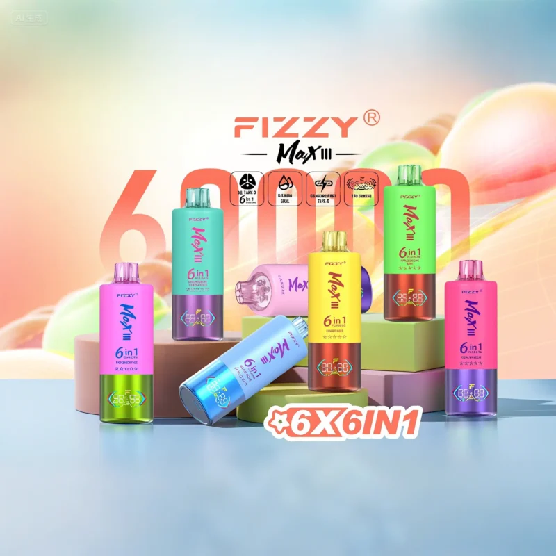 Fizzy Max 60000 Puffs Disposable Vape Main Image - 60K Puffs Multi-Flavor Rechargeable Vape