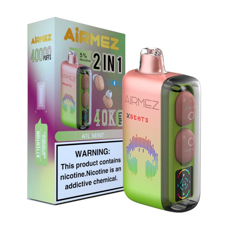 Airmez Xbeats 40K Puffs Atl Mint Flavor - Disposable Vape 100vaping