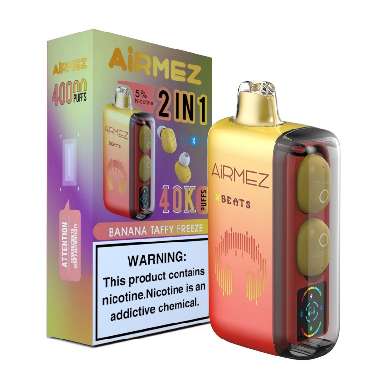 Airmez Xbeats 40K Puffs Banana Taffy Freeze Flavor - 100vaping