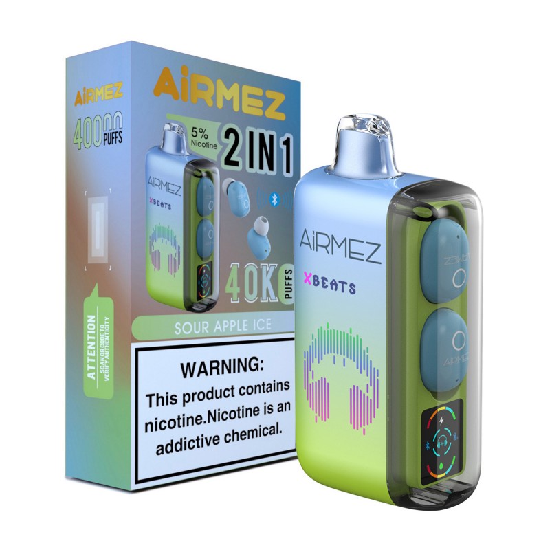 Airmez Xbeats 40K Puffs Sour Apple Ice Flavor - 100vaping