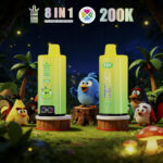 Bang King 200K Puffs 8-in-1 Blue Razz Ice Peach Ice Grape Ice Mango Ice Flavor - 100vaping