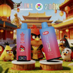 Bang King 200K Puffs 8-in-1 Kiwi Passion Fruit Guava Gummy Bear Rainbow Candy Cotton Candy Flavor - 100vaping