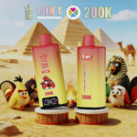 Bang King 200K Puffs 8-in-1 Watermelon Ice Lemon Mint Strawberry Ice Blue Razz Cherry Flavor - 100vaping