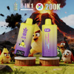 Bang King 200K Puffs 8-in-1 Watermelon Bubblegum Blueberries Raspberries Raspberry Watermelon Flavor - 100vaping