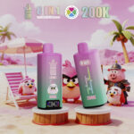 Bang King 200K Puffs 8-in-1 Cool Mint Peach Berry Blue Cherry Lemon Kiwi Watermelon Ice Flavor - 100vaping