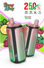 Bang King 250K Puffs 4-in-1 Strawberry Watermelon Cherry Cola Juicy Peach Ice Grapefruit Refresher Flavor - 100vaping