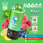 Bang Leader 110K Puffs 6-in-1 Lemon Romance Blueberry Raspberry Peach Menthol Flavor - 100vaping