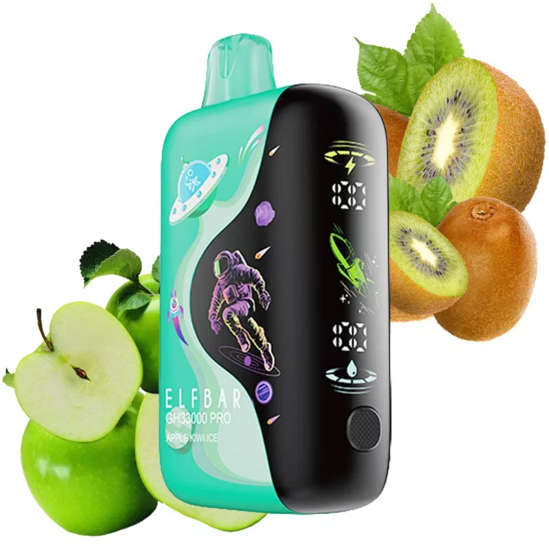 ELF BAR GH33000 33000 Puffs Apple Kiwi Ice Flavor Disposable Vape - 100vaping