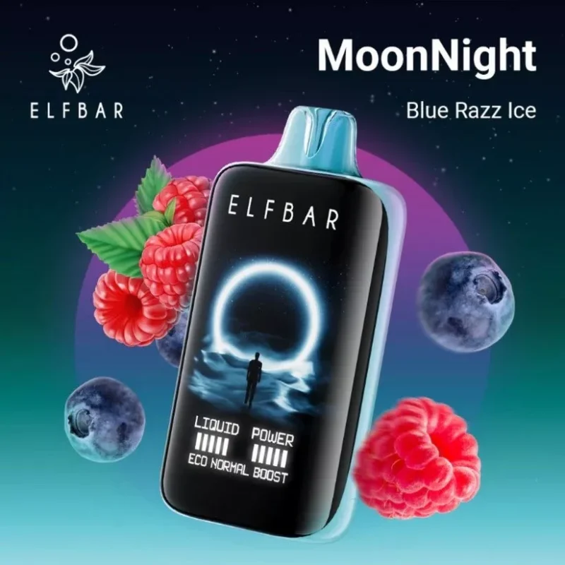 ELF BAR Moonnight 40000 Puffs Blue Razz Ice Flavor Disposable Vape - 100vaping