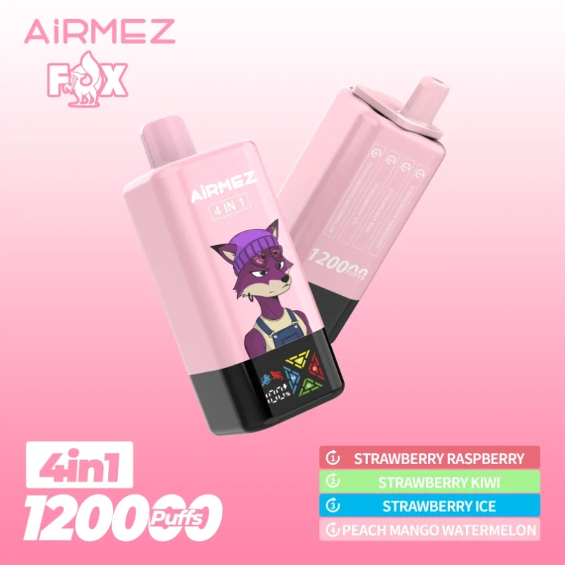 Airmez Fox 120K Puffs 4 in 1 Flavors Disposable Vape Device Detail - 100vaping