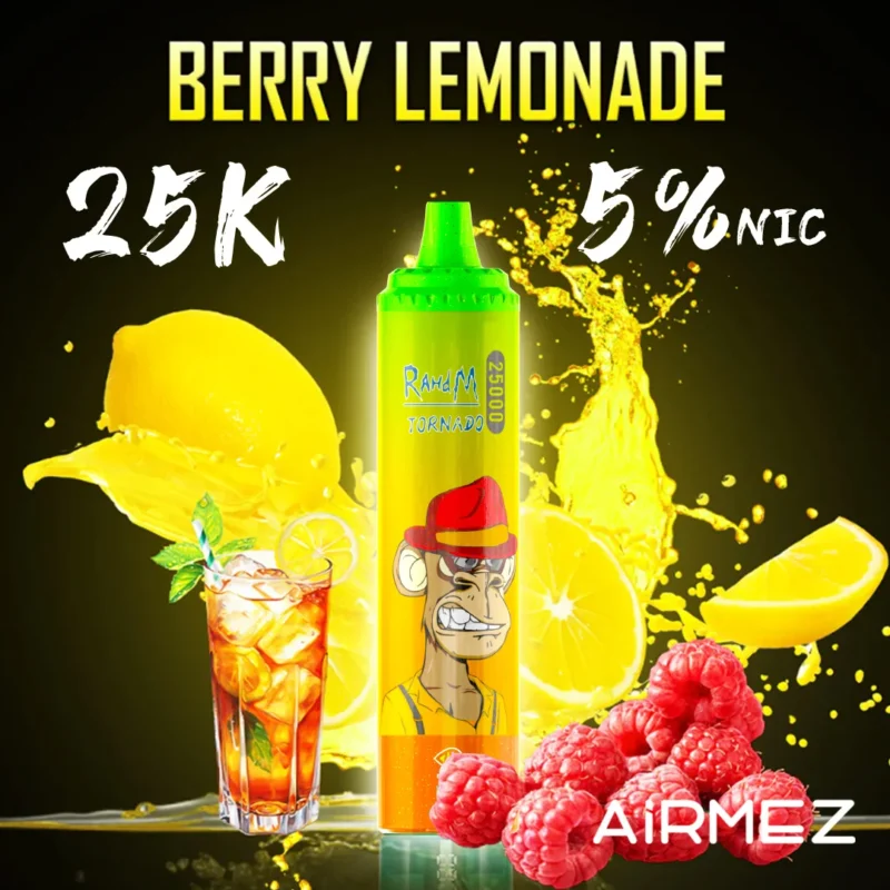Airmez Tornado 25K Puffs Berry Lemonade Flavor - Disposable Vape 100vaping