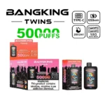 Bang King Twins 50K Puffs Juice Peach Ice & Strawberry Mango Flavor Disposable Vape - 100vaping