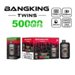 Bang King Twins 50K Puffs Watermelon Ice & Watermelon Hubba Bubba Flavor Disposable Vape - 100vaping