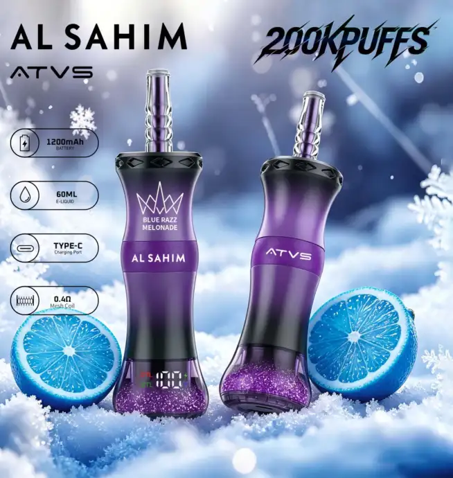 ATVS AL SAHIM 200K Puffs Blue Razz Lemonade Flavor Disposable Vape - 100vaping