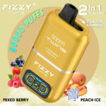Fizzy Twins 50000 50K Puffs Mixed Berry & Peach Ice Flavor Disposable Vape - 100vaping