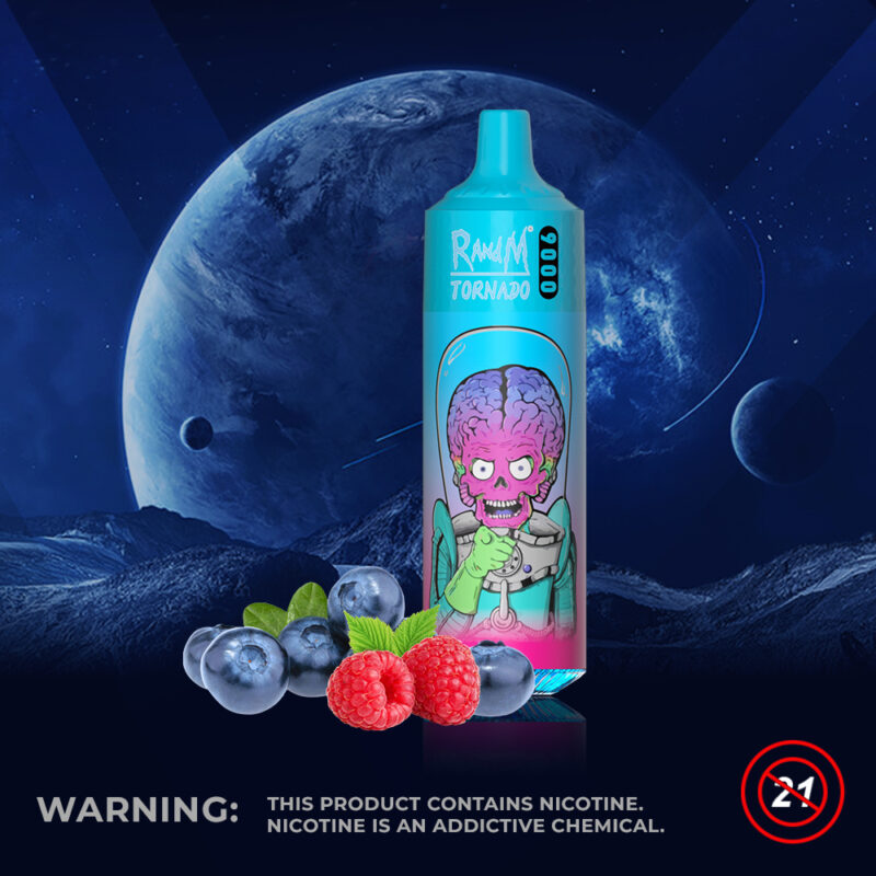 RandM Tornado 9000 Puffs Blueberry Raspberry Flavor Disposable Vape - 100vaping