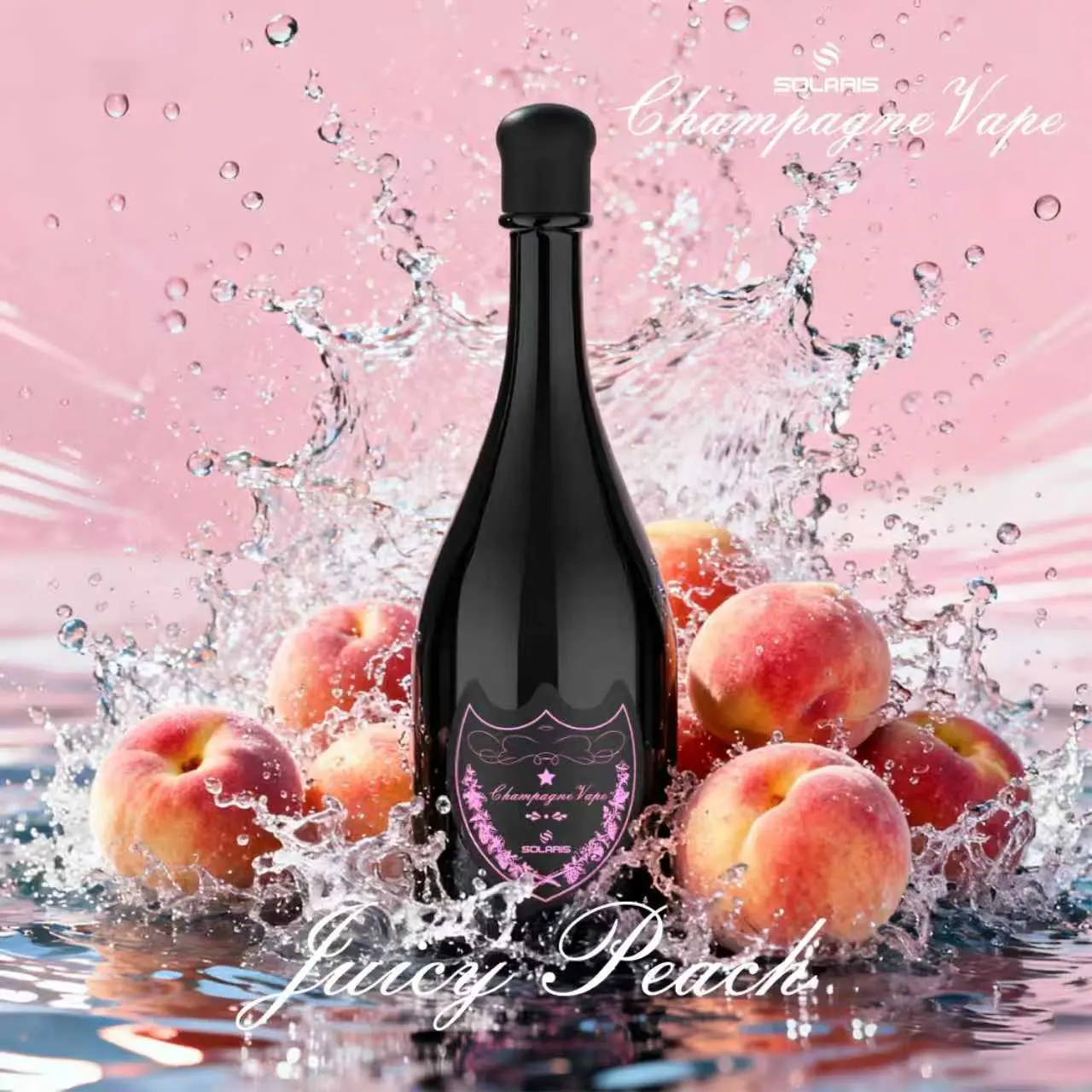 Solaris Champagne 30000 30K Puffs Juicy Peach Flavor Disposable Vape - 100vaping