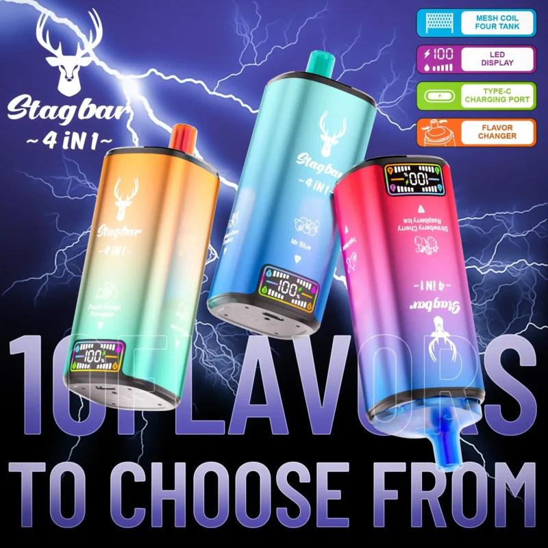 Stag Bar 4-in-1 80K Puffs Disposable Vape - 100vaping