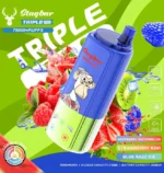 Stagbar Triple Pro 75K Puffs Raspberry Watermelon Strawberry Kiwi Blue Razz Ice Flavor Disposable Vape - 100vaping