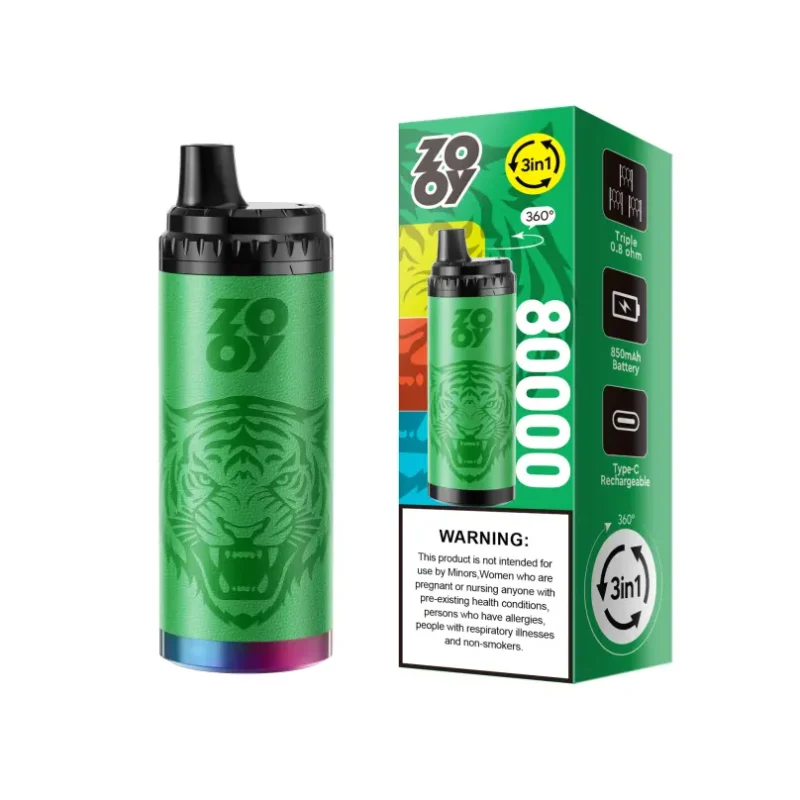 ZOOY King Triple 80K Puffs Green Color Disposable Vape - 100vaping