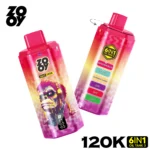 ZOOY 6-in-1 120K Puffs Strawberry Grape Blue Razz Strawberry Banana Flavor Disposable Vape - 100vaping