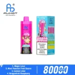 FUMOT ECO 4in1 80K Puffs Magic Love Kiwi Passion Fruit Guava Dragonfruit Raspberry Lemon Lime Flavor Disposable Vape - 100vaping