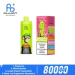 FUMOT ECO 4in1 80K Puffs Peach Ice Mixed Berries Lemon Peach Passionfruit Black Ice Dragonfruit Strawberry Flavor Disposable Vape - 100vaping
