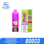 FUMOT ECO 4in1 80K Puffs Strawberry Banana Strawberry Kiwi Strawberry Watermelon Strawberry Ice Flavor Disposable Vape - 100vaping