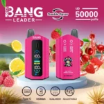 Bang Leader 50K Puffs Disposable Vape Rechargeable – Blueberry Raspberry Lemonade & Blueberry Sour R