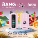 Bang Leader 50K Puffs Disposable Vape Rechargeable – Raspberry Mojito & Strawberry Raspberry Cherry