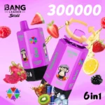Bang Leader Stoll 300K Puffs 6-in-1 Disposable Vape Rechargeable – Red Bull & Strawberry Banana