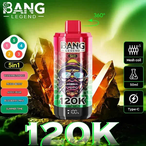 Bang Legend 120K Puffs 5-in-1 Flavor Switch Vape – product view