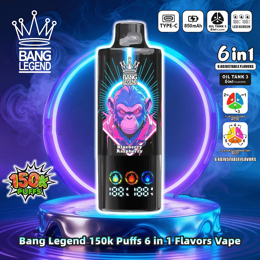 100vaping-bang-legend-150k-6-in-1-main Bang Legend 150K Puffs 6-in-1 Flavors Disposable Vape – product view